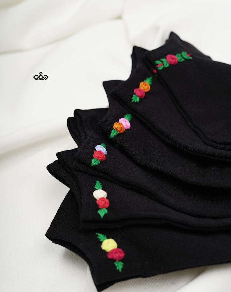 1_جوراب گلدوزی شده (کد 00148)