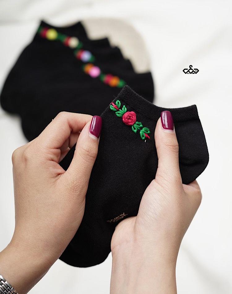 2_جوراب گلدوزی شده (کد 00148)