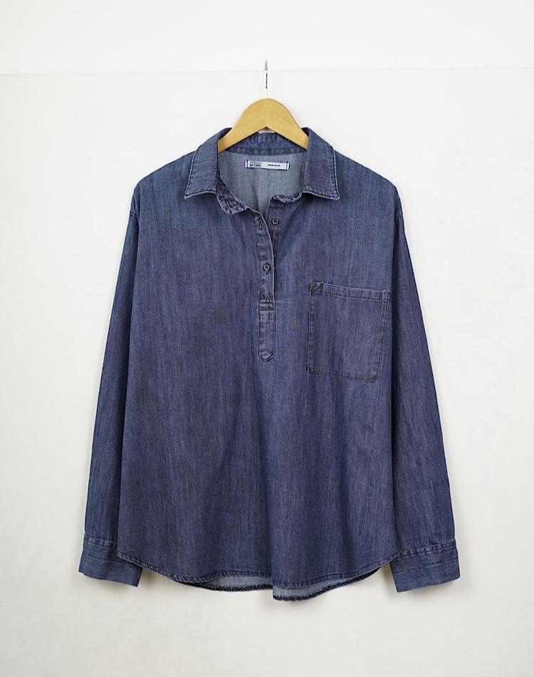 1_شومیز جین جلوبسته نیاک (کد 1240)