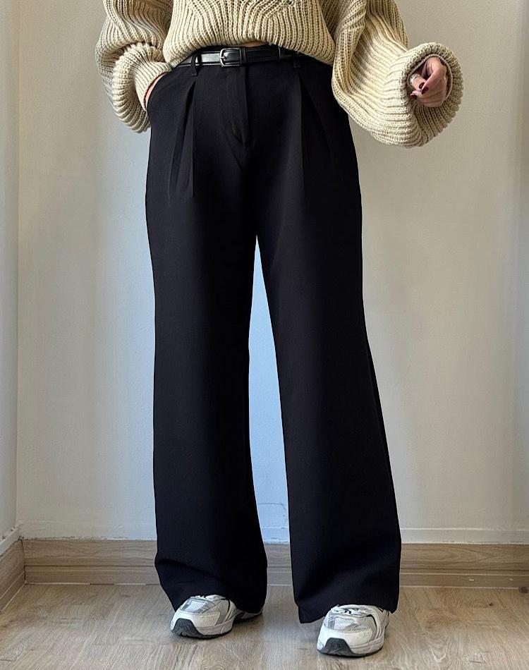 1_شلوار مشکی پیله دار (کد 2551)