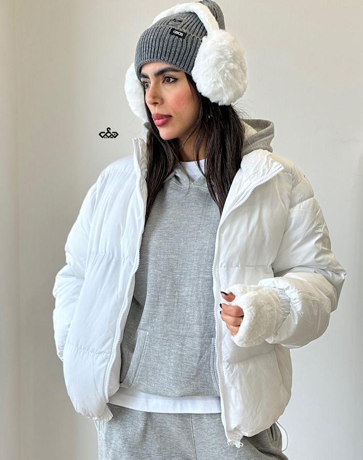 کاپشن بادی سفید (کد 80022)