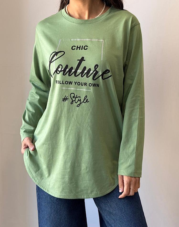 0_OFF/BF بلوز استین بلند طرحدار (کد 3218)