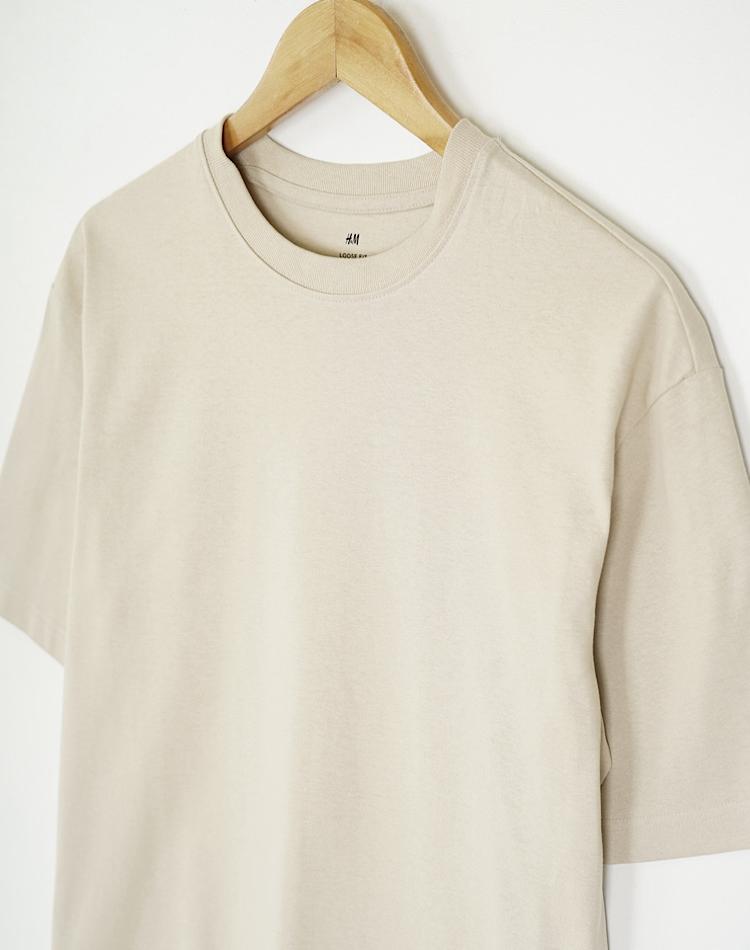 1_تیشرت کرم H&M (کد 3408)